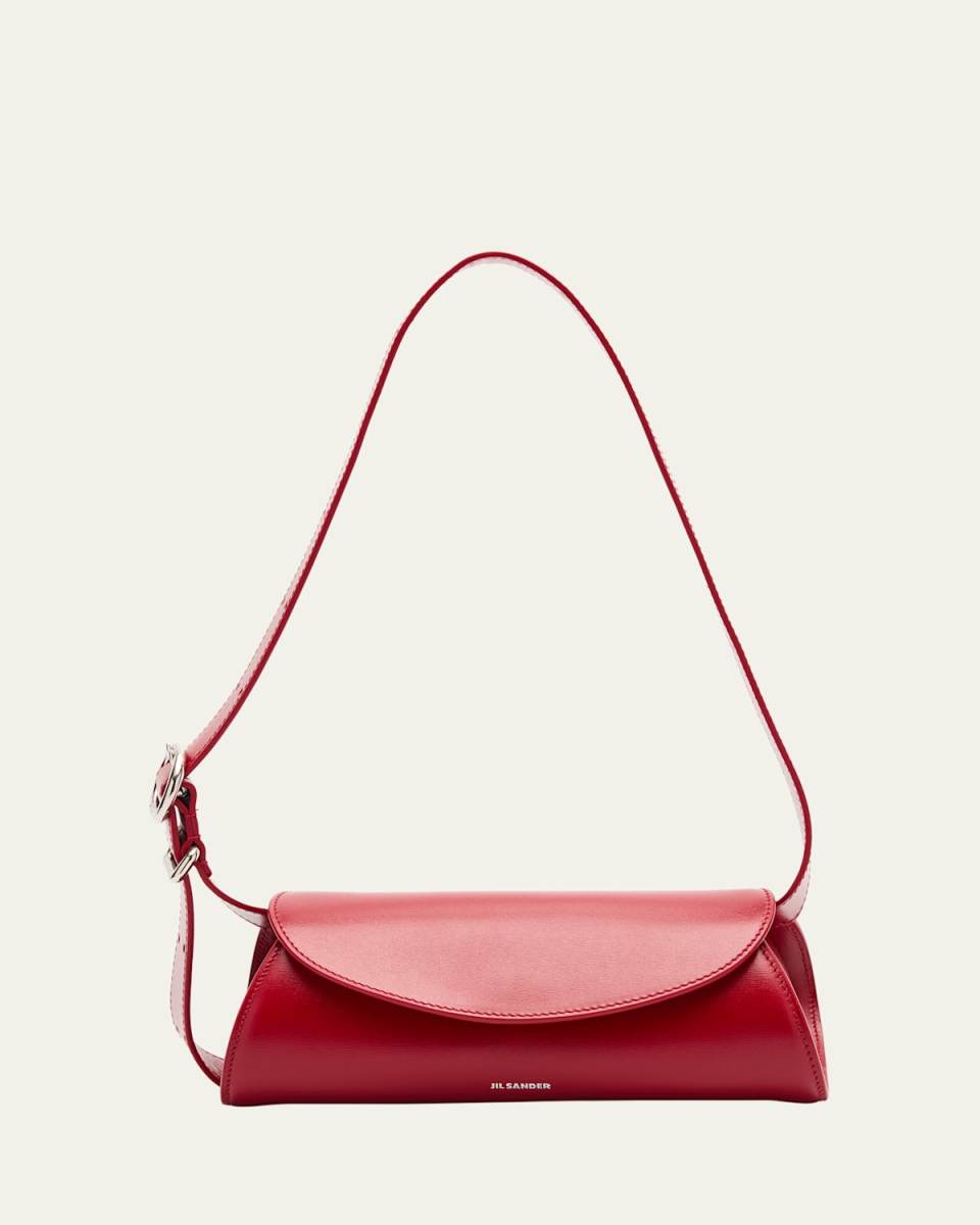 Cannolo Mini Flap Leather Shoulder Bag